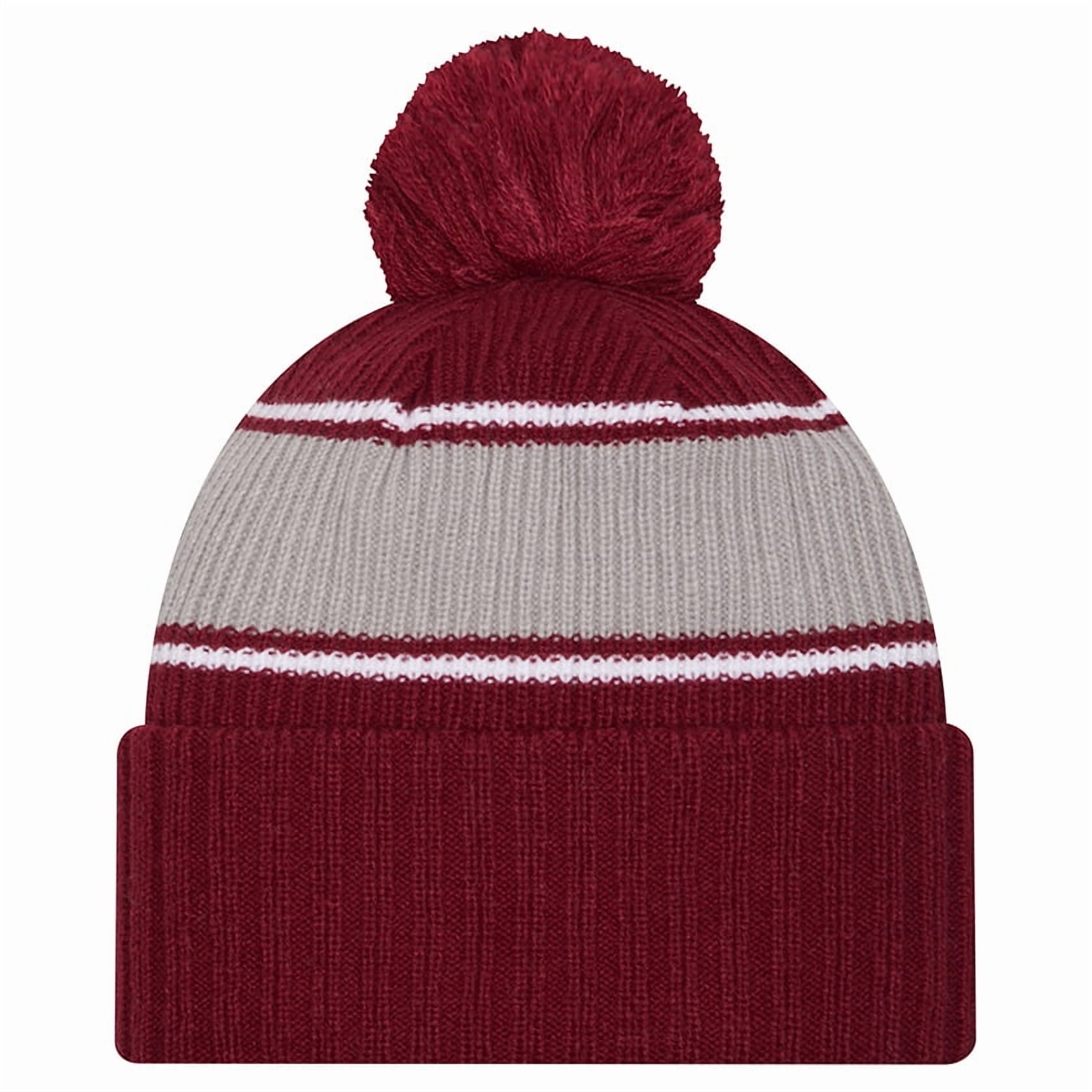 Men's New Era Cardinal Arkansas Razorbacks Bold Cuffed Knit Hat with Pom