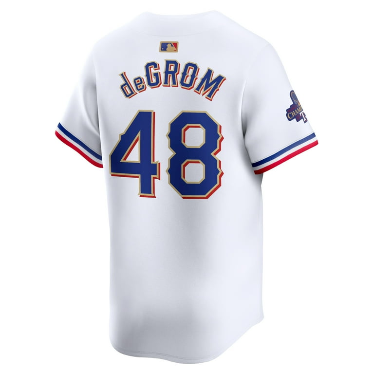 New York Mets Jacob deGrom Nike Pinstripe MLB Authentic Player retailer Jersey Size 48