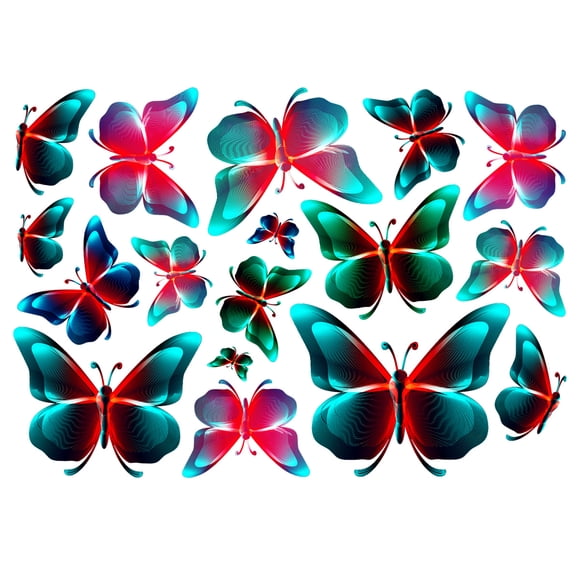 Yuarrent Adhesivo de pared insecto luminoso autoadhesivo arte DIY calcomanía baño refrigerador decoración del hogar gabinete papel tapiz Decoración del hogar