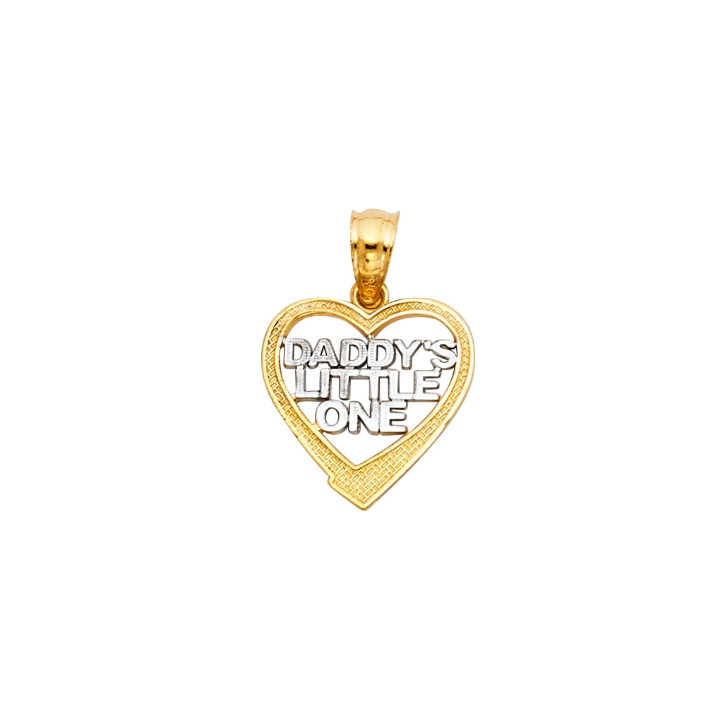 17mm x 11mm 14K Tri-Color Gold with White CZ Accented Small//Mini First Communion Charm Pendant