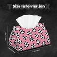 thumbnail image 5 of Lsque heart with cow Printed Long Tissue Box Cover Holder, Facial Paper Organizer Dispenser,Triangle with Bottom Belt, PVC Leather Decorative Organizer, 5 of 7