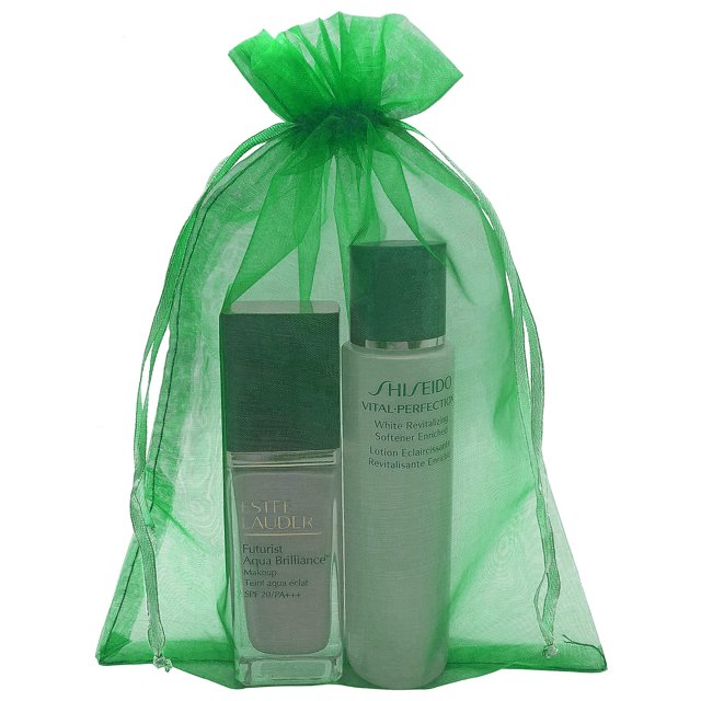Bolsas de regalo Jexila Green Orgaza de 17 x 23 cm con cordón, 100 unidades