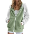 thumbnail image 2 of Pyhlmscde Women's Solid Color Sweatershirt Hooded Pullover Warm Wool Vest Top, Womens Tops, Winter Clothing for Women, Vest for Women, 2 of 6