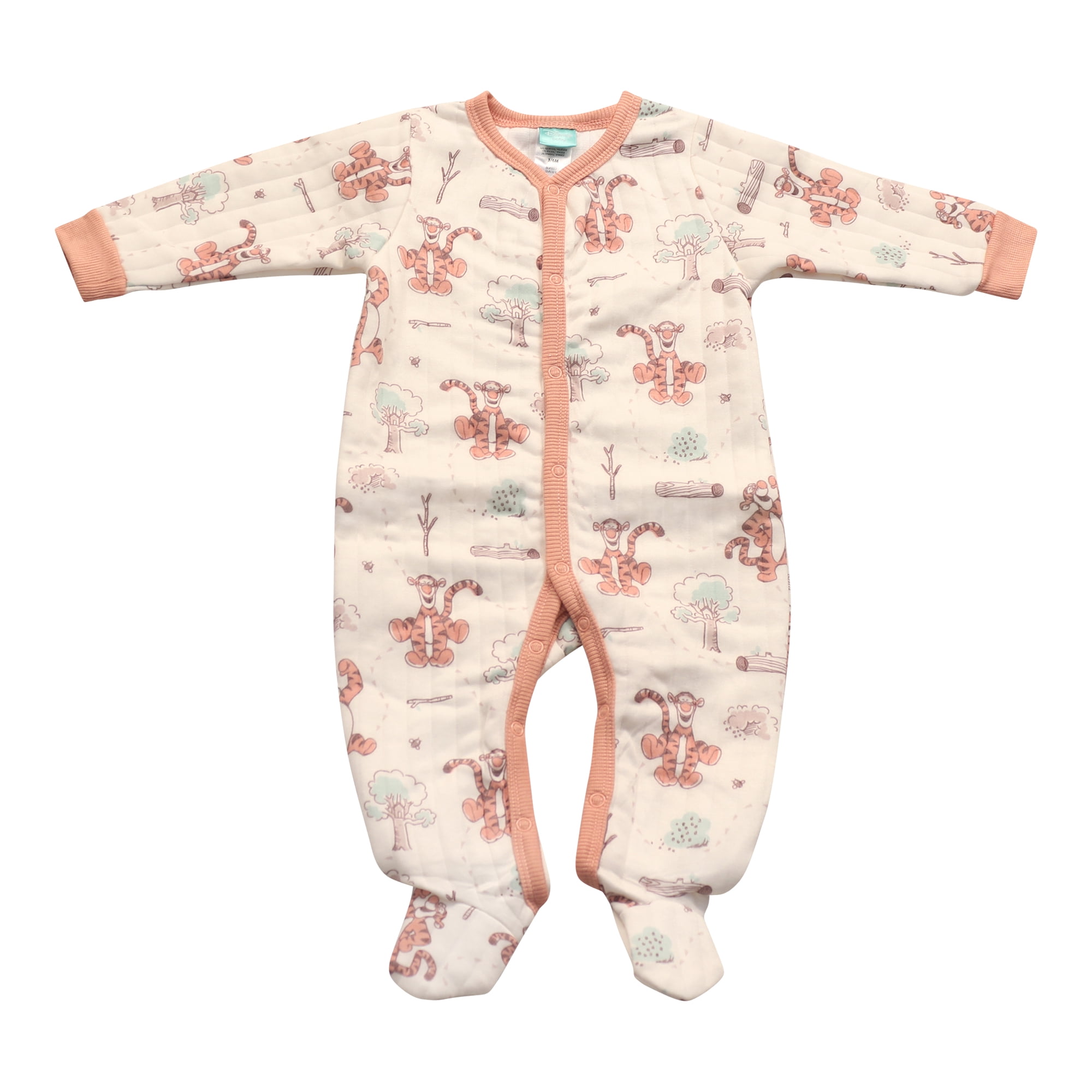 Disney Clothes Baby Boys 2-Pack Quilted Footed Coveralls - Mickey Mouse, Winnie the Pooh and Dumbo (0/3M-6/9M)