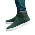 thumbnail image 6 of YLYL Men's Canvas Sneakers High Top Lace up No Slip Fashion Casual Walking Shoes, 6 of 9