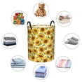 thumbnail image 3 of Lsque Sunflowers pattern Laundry Hamper Basket, Tall Woven Rope Hamper Basket for Clothes, Lightweight Storage Basket, Collapsible Waterproof-Small, 3 of 8