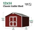 thumbnail image 3 of Little Cottage Co. 12x14 Classic Gable Shed with Floor, Outdoor Wood Storage Shed Do-It-Yourself Precut Kit, 3 of 14