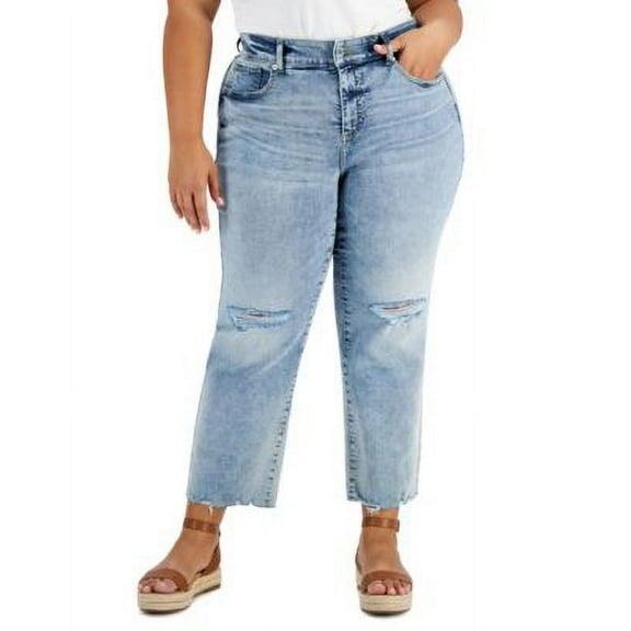 $80 Inc International Concepts Plus Size Women Straight-Leg Jeans Size 18W