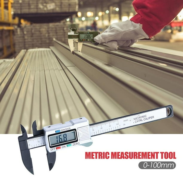 LCD Digital Electronic Vernier Caliper Micrómetro Calibrador de medición (Plata) Ndcxsfigh Para estrenar