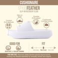 thumbnail image 2 of Cushionaire Feather Pillow Slide Sandals for Women – Comfortable and Squishy Slip On Womens Slippers, Indoor Outdoor Shower Shoes, Beach Essential Cloud Slides, 2 of 20