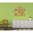 thumbnail image 4 of Adventure Begins Wall Sticker Art Vinyl Letters Decals Arrow Home Decor Quote 23x18-Inch, Cherry Red, 4 of 6