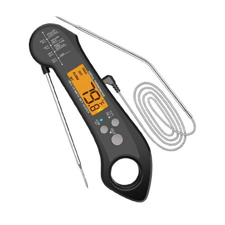 

okwish Meat Thermometer With Backlight and Calibration For Cooking And Grilling Double Probe Dual-probe Digital Temperature Alarm