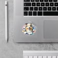 thumbnail image 2 of Funny Watercolor Adorable Shetland Sheepdog Peeking Through Torn Paper Effect Cutout Transfer Sticker Sheltie Dog Lover Gifts Transparent Decal Art Decor - 00026, 2 of 5