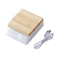 thumbnail image 3 of Balanza digital para café con temporizador, fabricada en madera, compacta, ideal para la cocina. Blanco, 3 of 9