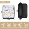 thumbnail image 4 of Hair Tool Organizer Bag with Heat Resistant Mat Removable Travel Storage Case for Hot Air Brushes Curling Irons Cute Pastel Dog Bone Pattern, 4 of 8