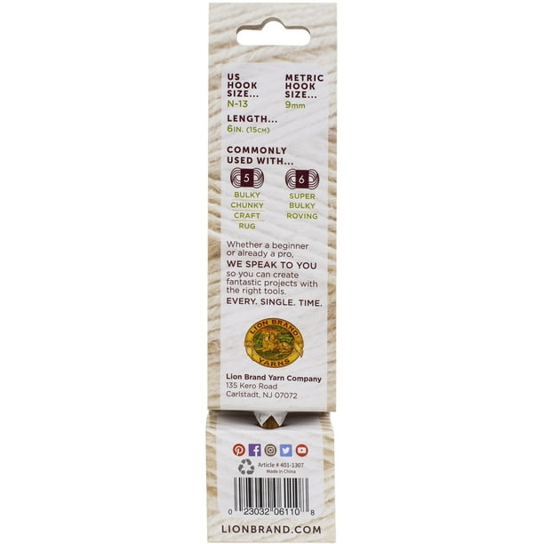 Lion Brand Bamboo Crochet Hook-Size N/13mm 401-1307 