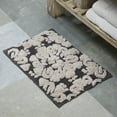 thumbnail image 3 of Better Trends 4 Piece Bathroom Rug Set 100% Cotton Extra Soft Tufted Bath Rug Water Absorbent Non-Slip Bath Mat Machine Washable (Charcol) Medallion Collection, 3 of 8