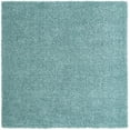 thumbnail image 3 of Unique Loom Davos Shag Collection Area Rug - Solid (7' 1" Square Aqua), 3 of 7