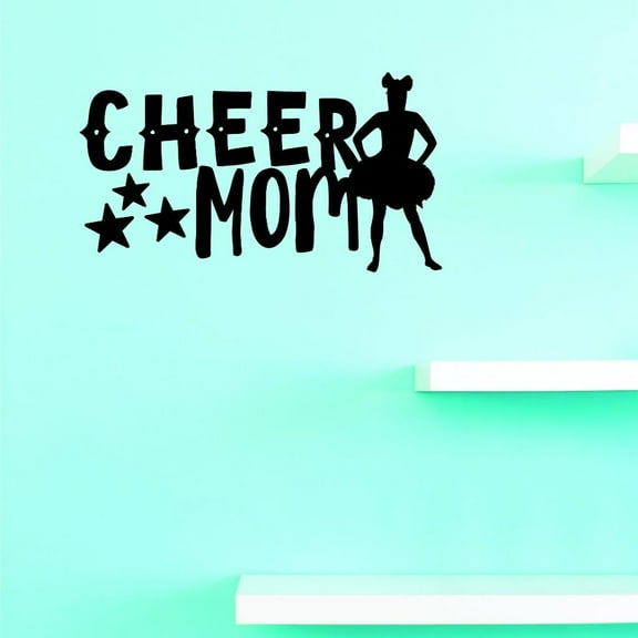 Custom Decals Cheer Mom Wall Art Size: 14 X 28 Inches