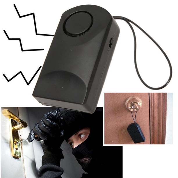 Alarma De Puerta, 120 DB Durable Previene Robos Vibración Fácil Instalación ABS Sensor De Alarma De Puerta Para El Hogar