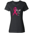 thumbnail image 3 of Inktastic Faith over Fear Breast Cancer Awareness with Pink Ribbon Women's T-Shirt, 3 of 5
