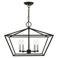 thumbnail image 3 of 49435-04 Livex Lighting Devone - 5 Light Chandelier In Transitional Style-16.75 Inches Tall and 22 Inches Wide-Black/Brushed Nickel Finish, 3 of 10