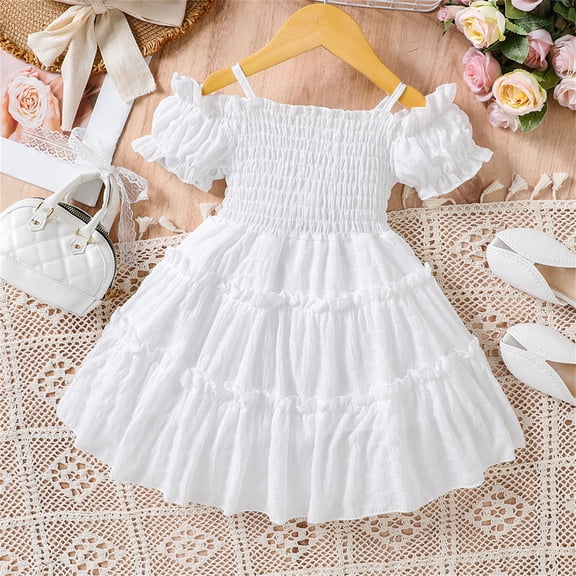 Dresses for Girls Summer Birthday Dress for Girls Kids Wedding Guest Dress 5-6 Years