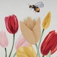 thumbnail image 3 of Charming Felt Applique Tulips Pillow Cover, 3 of 4