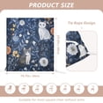 thumbnail image 2 of Decorative Chair Back Cover One Size x2 Chair Cover Dining Chair Slipcovers Chair Back Decoration Festival Chair Decoration Dark Blue Flowers and Cats, 2 of 6