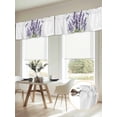 thumbnail image 5 of 2 Pack Purple Lavender Flower Valance for Window Vintage Purple Lavender Floral Watercolor Dragonfly Kitchen Valance Rod Pocket Short Curtain Topper Window Treatment for Living Room 60"x18", 5 of 9