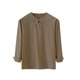thumbnail image 5 of pstuiky camisas de manga larga para hombre, Camisa de lino holgada de manga larga con cordón y cuello en V para hombre, color liso Tops de talla grande para hombre xxl, 5 of 5