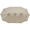thumbnail image 3 of Northlight 15' Outdoor Patio Market Umbrella with Hand Crank, Beige, 3 of 6
