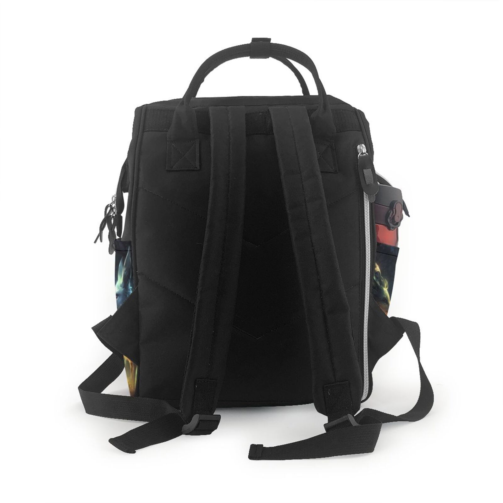 Fuzoiu Firefly Forest Fox Print Diaper Bag Backpack,Baby Essentials Travel Tote,Multi function Waterproof Diaper Bag, Travel Essentials Baby Bag - Unisex