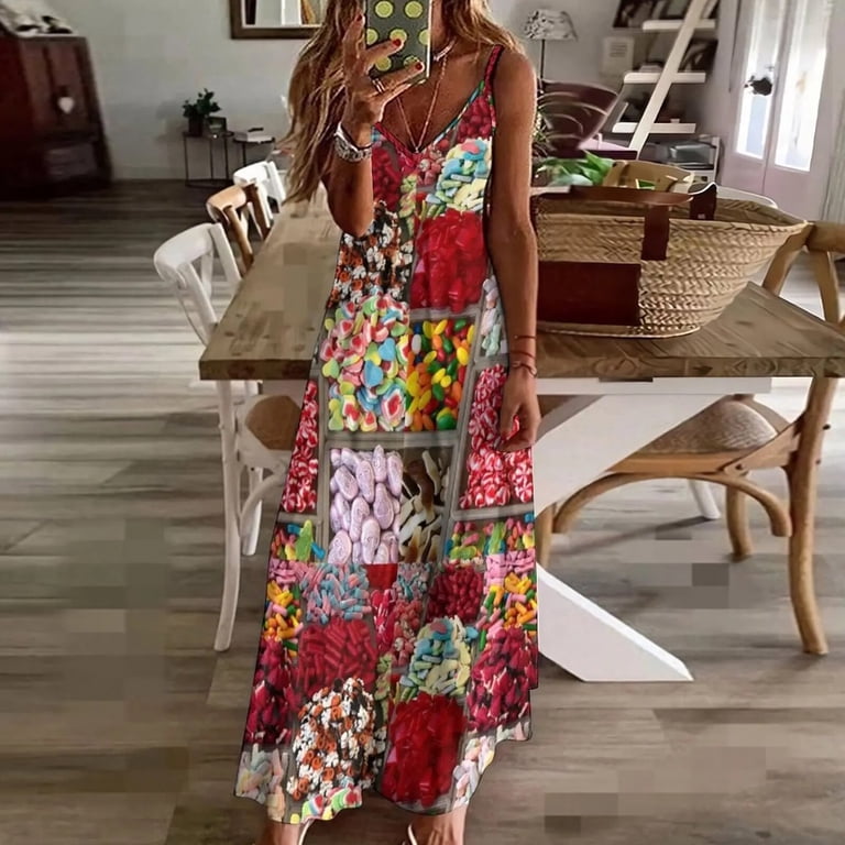 Colorful Candy Store Sleeveless Dress Woman's evening dress dresses korean style - Walmart.com Colorful Candy Store Sleeveless Dress Woman's evening dress dresses korean style - Walmart.com