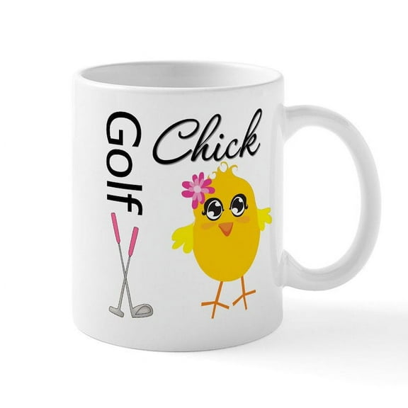 CafePress - Golf Chick V2 Mug - 11 oz Ceramic Mug - Novelty Coffee Tea Cup