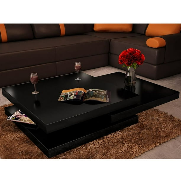Walfront Coffee Table 3 Tiers High Gloss Black Com - Gloss Coffee Table Black Walfront Coffee Table 3 Tiers High Gloss Black Com - Gloss Coffee Table Black