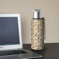 thumbnail image 5 of 20 Oz Brown Dog Paw Footprint Bone Coffee Tumbler Double Wall Insulated Stainless Steel Water Bottle | Metal Reusable Thermoses Flask with Cup Cap | Leak & Sweat Proof with Anti-Dust Lid, 5 of 7