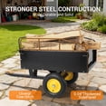 thumbnail image 5 of Heavy Duty ATV Trailer Steel Dump Cart, 750 lbs 15 Cubic Feet, Garden Utility Trailer Yard Trailers with Removable Sides for Riding Lawn Mower Tractor, 5 of 8