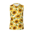 thumbnail image 6 of Picia Sunflowers mens Cotton Tank Undershirts , Moisture-wicking Ribbed Tanks, Lightweight Cotton Tank Undershirts-Small, 6 of 8