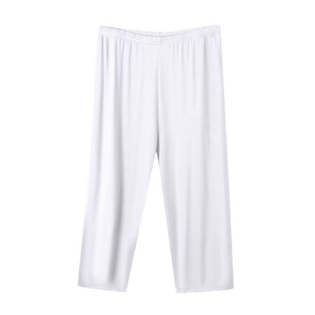 WCMZJ Leggings Stretch Cotton Knee Length Leggings for Women Regular and Plus Size Boy Shorts Underwear Panties Yoga Biker Shorts White 6XL
