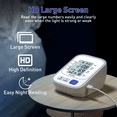 thumbnail image 6 of Blood Pressure Monitors for Home Use: Voice Blood Pressure Machine Upper Arm with Large Wide Cuff Automatic Digital BP Machine LCD Screen, 2*99 Memory, 6 of 7