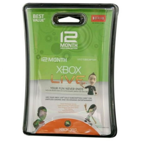 Microsoft 12 Month Xbox LIVE Gold membership Gaming Card