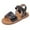 Black, variant on Toddler Girls Jelly Sandals Shiny Soft Sole Close Toe Sport Sandals Kids Girls Summer Breathable Hollow Outdoor Beachy Fisherman Sandal