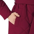 thumbnail image 6 of Women Casual Cotton Coat Rhombic V-neck Long Belt Warm Loose Coat Winter Coats for Women, 6 of 6