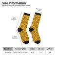 thumbnail image 2 of Vsdgher Gold Glitter Crew Socks for Men & Women, Breathable Casual Athletic Ankle Socks, 2 of 6