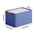 thumbnail image 3 of JilgTeok Large Collapsible Storage Bins, Foldable Line Fabric Cube Storage Organizer, Foldable Closet Storage Boxes Baskets Containers for Clothes Bedroom Office Home(18.50*11.02*7.87in), 3 of 6