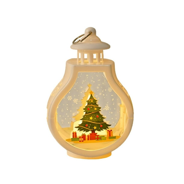 Farol navideño Decoración navideña Luz nocturna Iluminación navideña creativa Farol Arbol de Navidad
