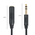 thumbnail image 4 of 1/4 TRS 6.35MM Male to 6.35MM Female Stereo Extension Cable Gold Plated Headphone Extension Cable Cord 180cm, 4 of 10