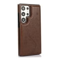 thumbnail image 6 of for Samsung Galaxy S24 Ultra Case Wallet with Card Holder, Floral Flower Pattern Back Flip Folio PU Leather Kickstand Card Slots Case for Women Girls, Double Magnetic Clasp Shockproof Cover, Brown, 6 of 7
