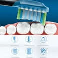 thumbnail image 4 of C3 Premium Plaque Control Replacement Brush Heads - Compatible with Ph-lilps Sonlcare DiamondClean Electric Toothbrush,HX9044/65,Black,4 Pack, 4 of 5